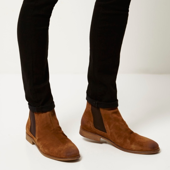 m&s black suede boots